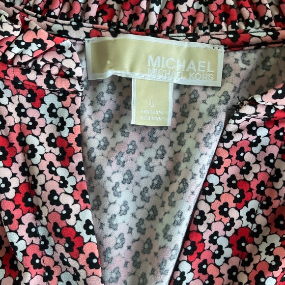 MICHAEL Michael Kors Floral Sleeveless Dress w/ Ruffled Neckline and Arm Holes - Picture 5 of 7